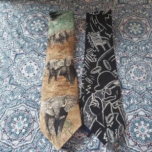 The Beatles Endangered Species Vintage 100% Silk Tie Bundle‎